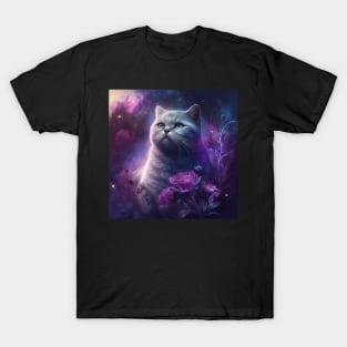 Purple Elegance British Shorthair T-Shirt